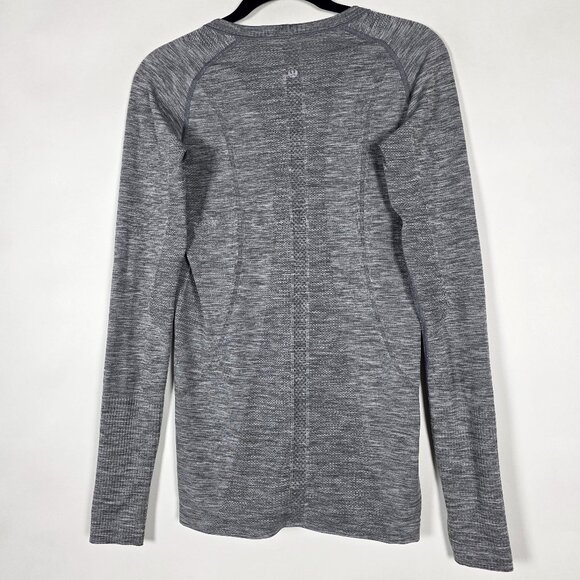 Lululemon Swiftly Tech Run Activewear Womens Size 8 Gray Long Sleeve Shirt - Picture 2 of 5